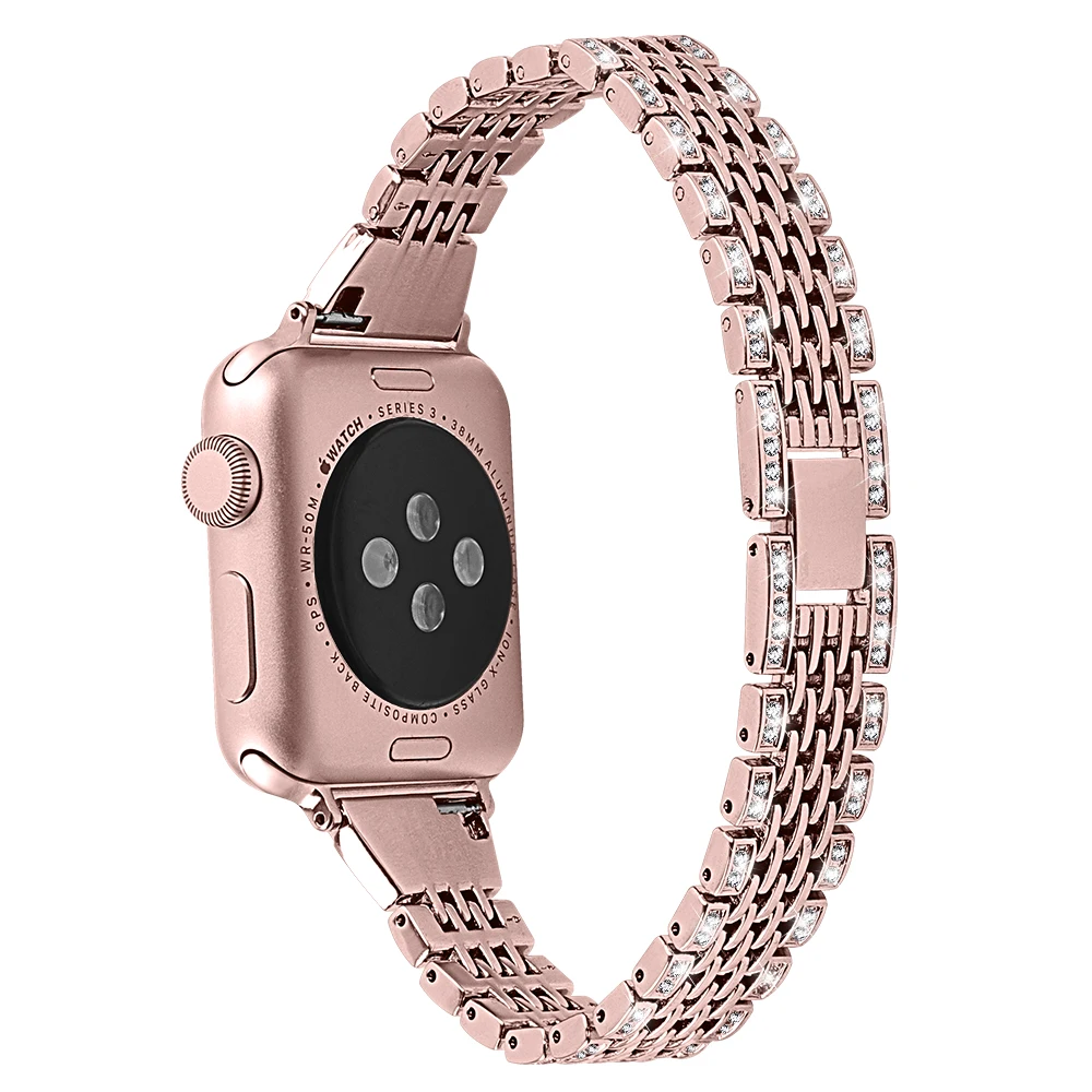 Ремешок Oulucci из нержавеющей стали для часов apple watch металлические звенья браслет