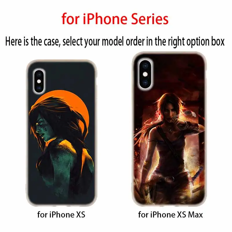 Чехлы для телефонов силиконовый мягкий чехол iPhone 11 Pro X XS Max XR 6 6S 7 8 Plus 5 4S SE Lara Croft Tomb