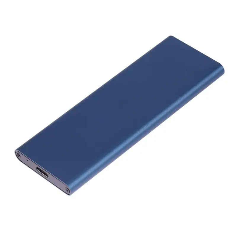 Синий 10 Гбит/с M.2 NGFF SATA SSD на USB 3,1 type-C жесткий диск конвертер HDD корпус чехол внешний твердотельный жесткий диск коробка падение - Цвет: Синий