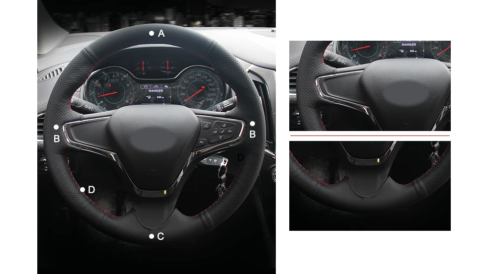 MEWANT черный искусственная кожа Чехол рулевого колеса автомобиля для Chevrolet Cruze вольт новинка Cruze