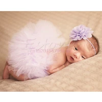 baby tutu clothes skirt newborn headdress flower girls photo prop outfits h055