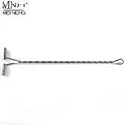 MNFT 10 шт., витая Т-образная форма из нержавеющей стали, 10 см, рыболовные аксессуары, пружинный соединитель диаметром 1,2 мм, серебряный цвет, Рыболовный инструмент
