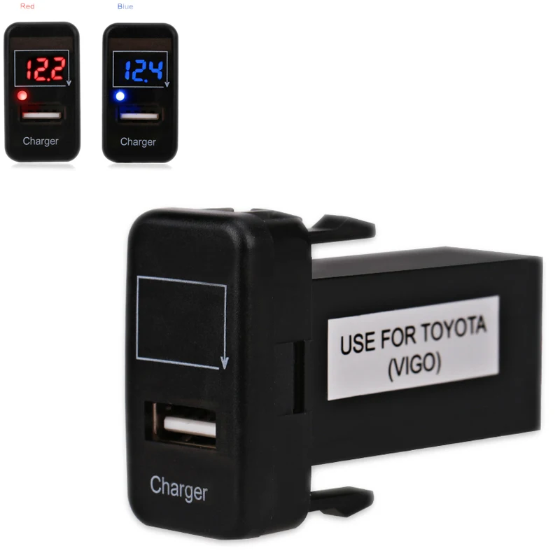 Светодиодное автомобильное зарядное устройство USB для Toyota 5 в 2 1 а 12 с разъемом