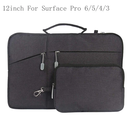 12inch Black Kit Megoo поверхность рукав Чехол 1"~ 15" для microsoft Surface Pro X/7/4/3/6/5 12," Surface Book 2 Поверхность ноутбука 3/2/1 13,5" 15,6" - Цвет: 12inch Black Kit