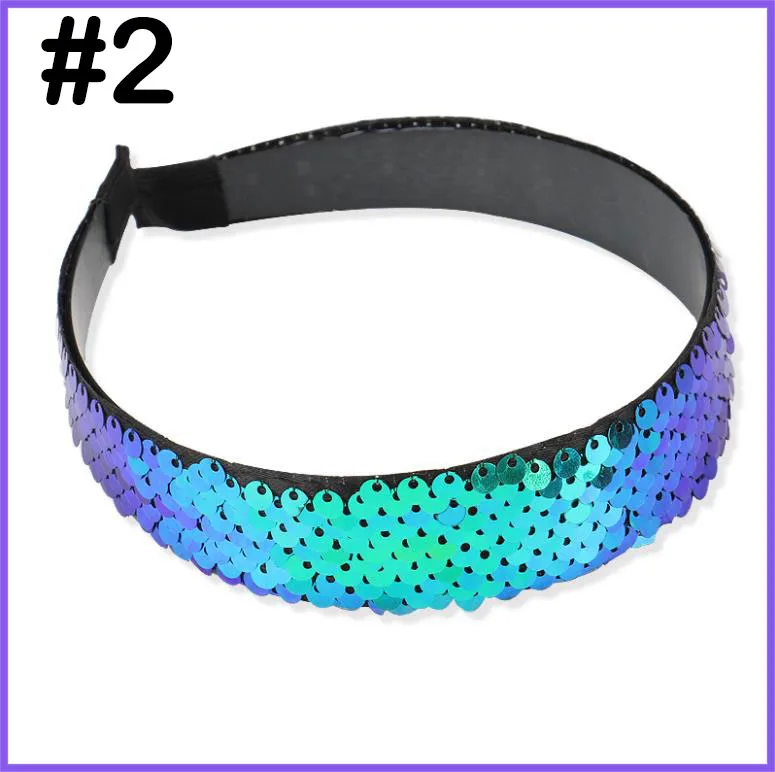 Бесплатная доставка 10 шт. двухсторонняя жесткая повязка на голову с блестками