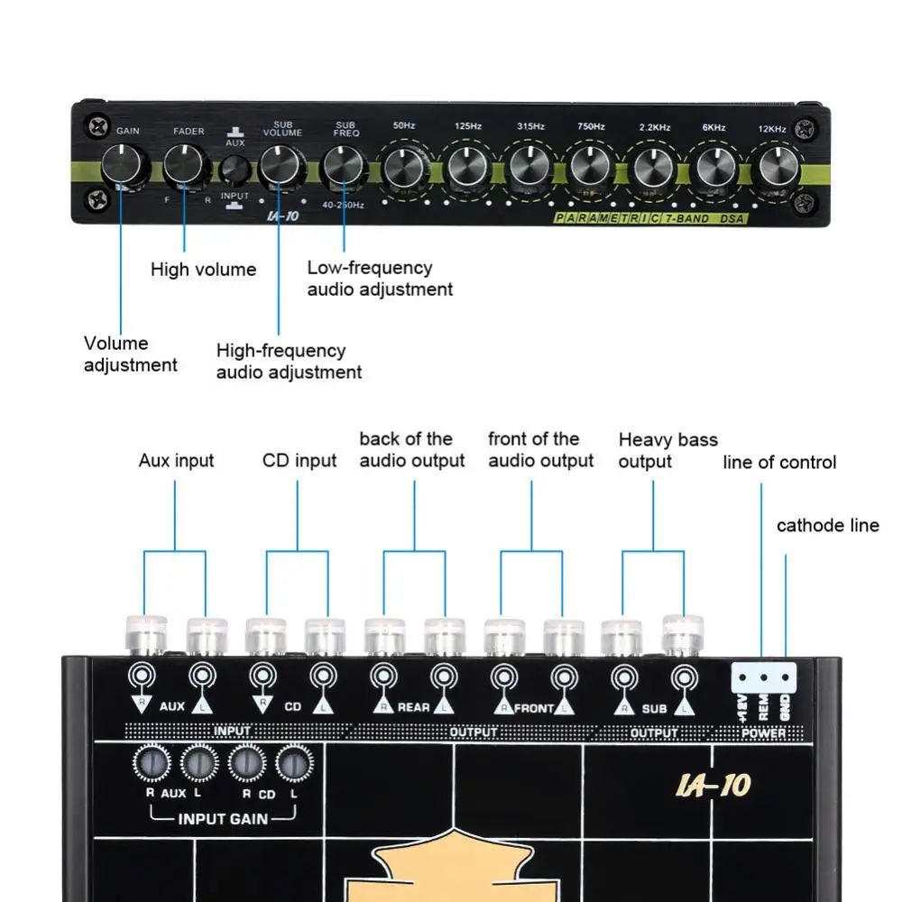 Автомобильный аудио модифицированный графический эквалайзер Fever Class EQ автомобильный 7s автомобильный аудио стерео тюнер W/3,5 мм Aux-in& Knob автомобильные аксессуары Новинка