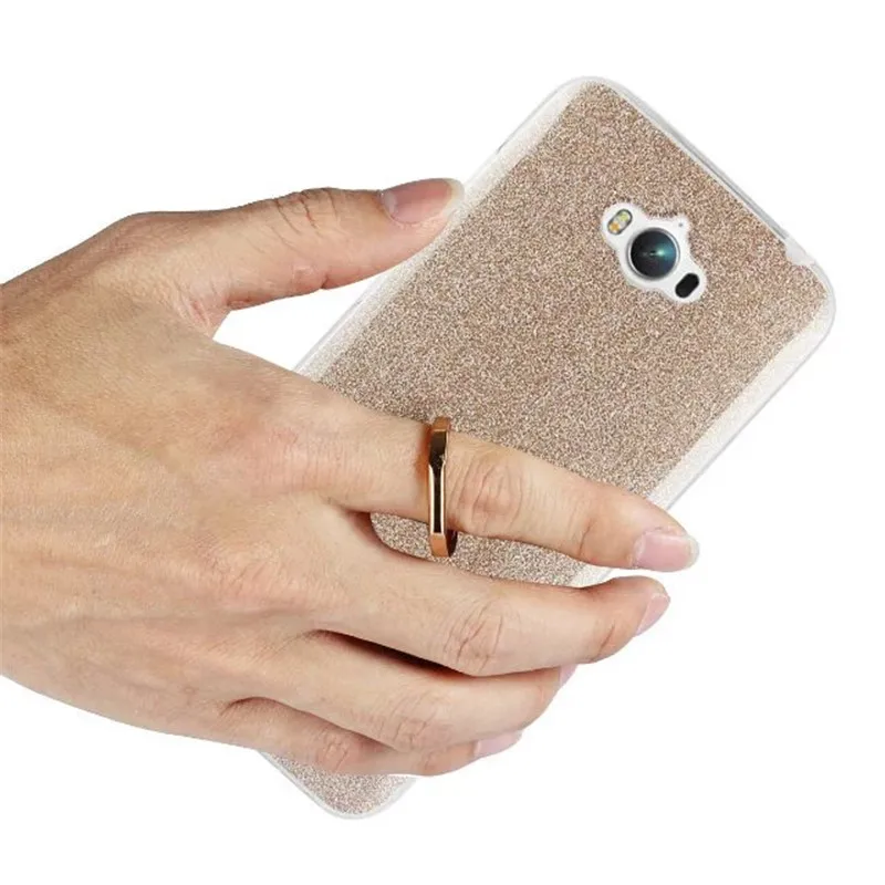 Блестящий Мягкий чехол для телефона из ТПУ с кольцом на палец Asus ZenFone Max ZC550KL