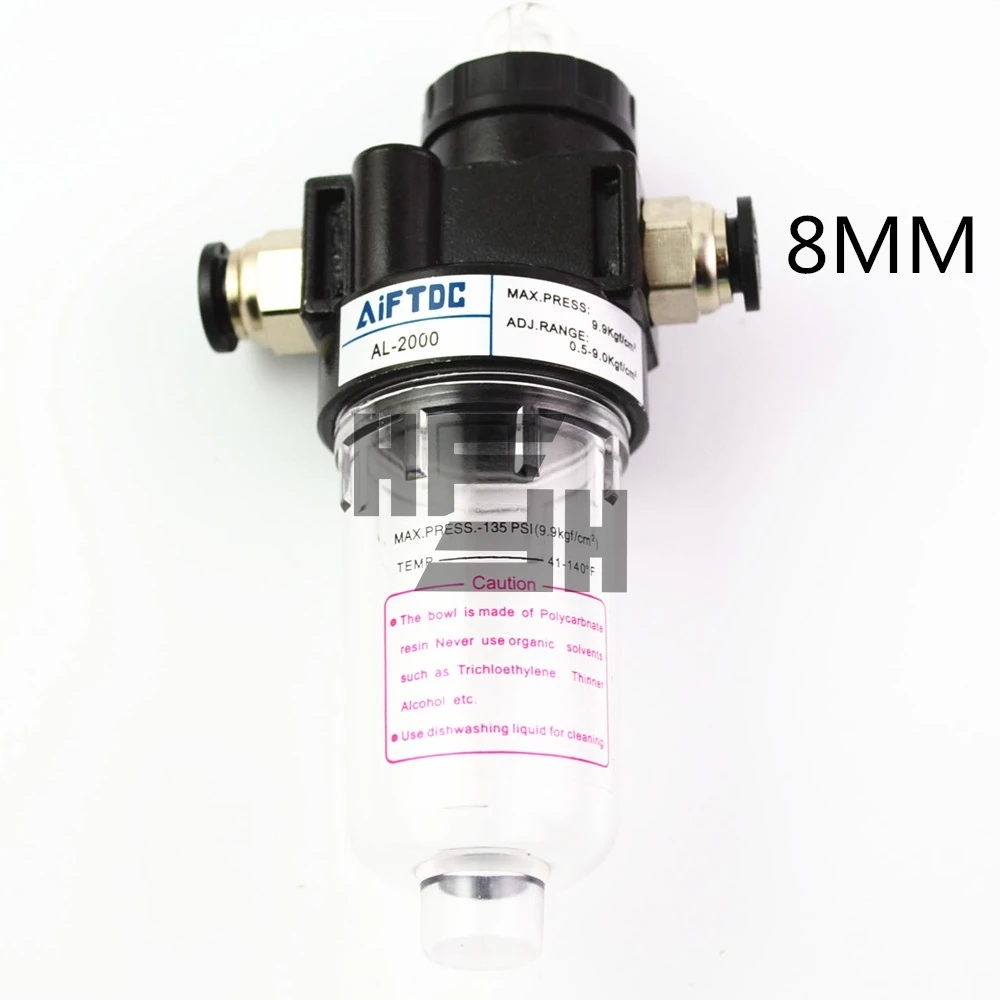 black 8MM AL2000 серии пневматический источник воздуха смазчик для обработки+ PC соединение опциональное сочетание DIY - Цвет: black 8MM