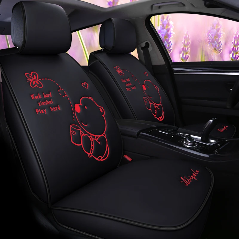 Чехол для автокресла из искусственной кожи с рисунком для volvo v40 ford fiesta mk7 oto koltuk kilifi forros de asietos para car