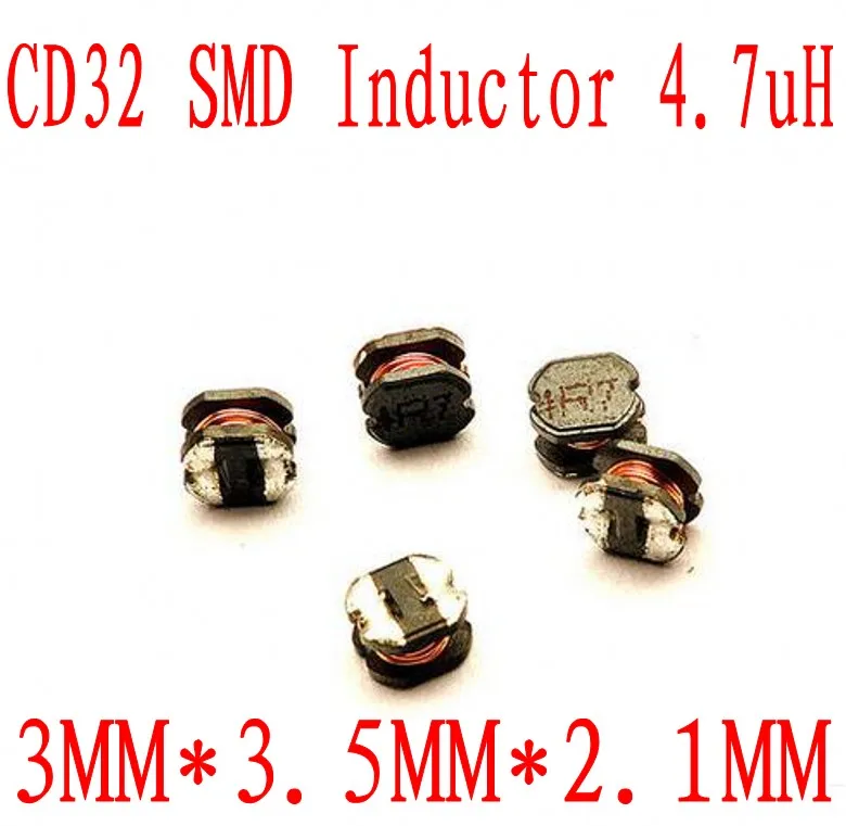 3000 шт. SMD силовой индуктор CD32 4.7uH 4R7 чип 3*3*2 мм неэкранированный проволочный