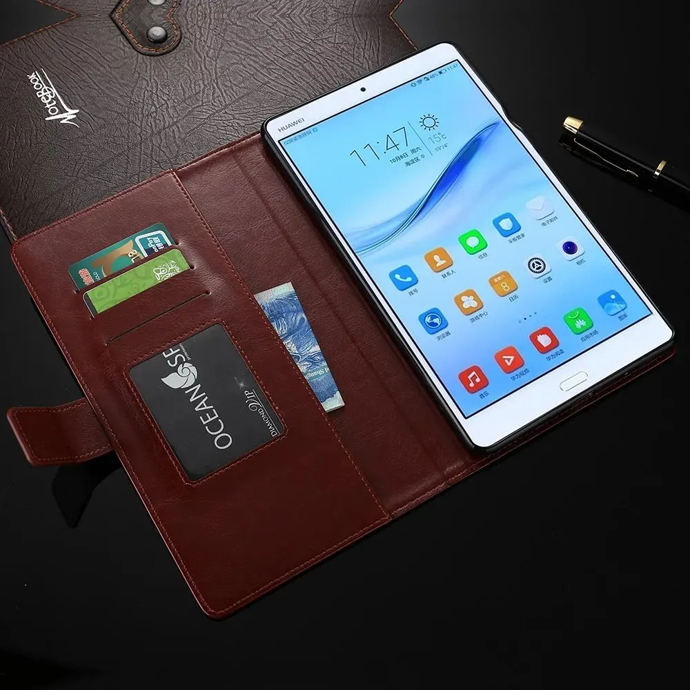 Роскошный кошелек с отверстием для карт, кожаный чехол-книжка для huawei MediaPad M3 8,4, BTV-W09, BTV-DL09, чехол для планшета huawei M3 8,4+ ручка