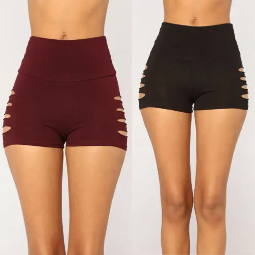 2019 New Womens Sports Shorts Hollow Out Skinny Gym Fitness Hot Beach Running Butt Lift Booty Sexy | Женская одежда