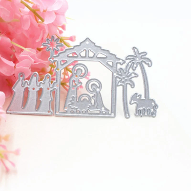 Резные штампы рождественский дом трафарет для скрапбукинга металл ремесло