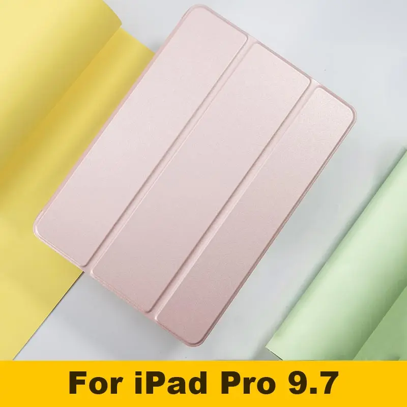 For Pro 9.7 Pink Чехол для Apple iPad Pro 11, умный кожаный чехол с магнитной подставкой, мягкий силиконовый чехол для iPad Pro 10,5 Pro 9,7 - Цвет: For Pro 9.7 Pink