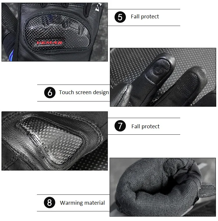 

Motorcycle gloves leather men women moto gloves waterproof winter for motocross motorbike gloves touch screen