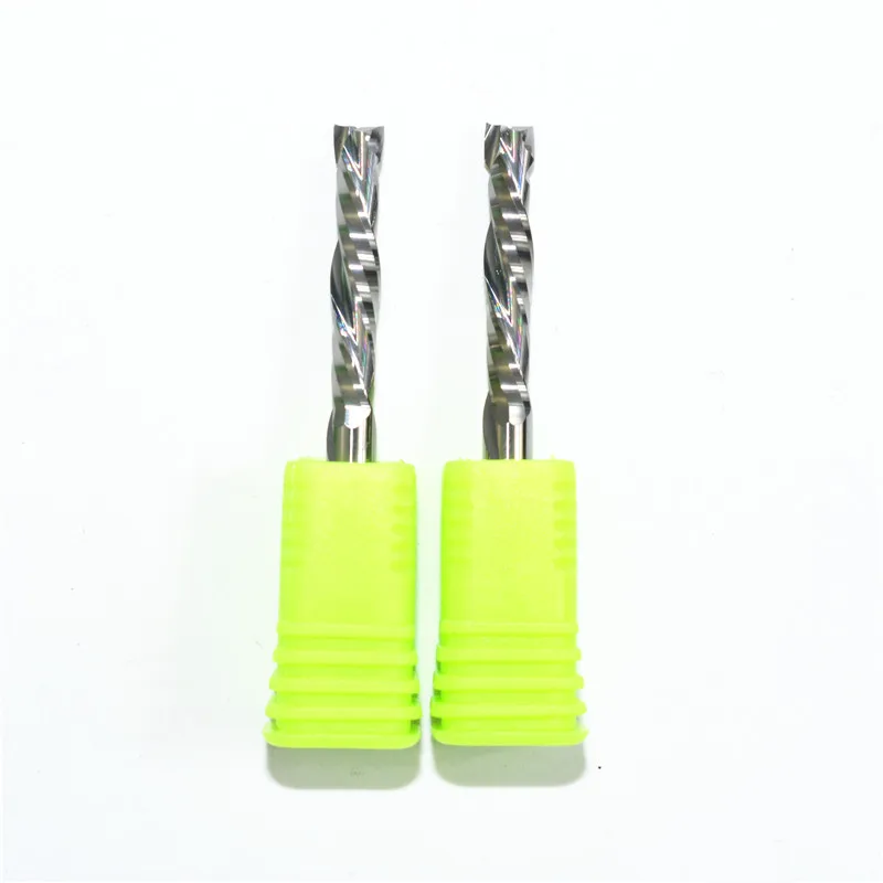 2 pieces 4 мм* 22mm-Up& Down Cut-2 твердокарбидные стержни ЧПУ концевая фреза, вольфрамовое сверло резак, Концевая фреза для деревообработки, древесный инструмент, составное долото - Длина режущей кромки: 2 pieces