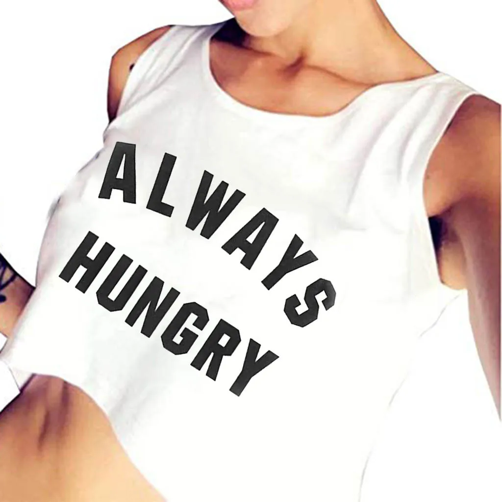 Кроп-топ женский с буквенным принтом пикантная майка уличная одежда без рукавов