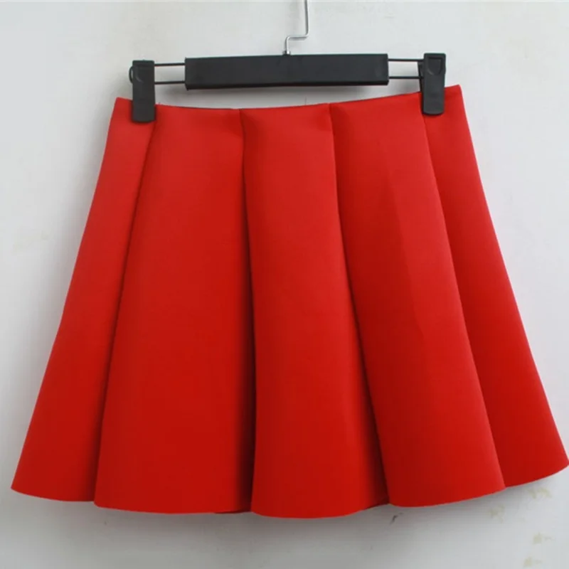 Women Skirts High Waist Solid Mini Skirt School Girls Sexy Cute Pleated Elastic Plus Size 5xl | Женская одежда
