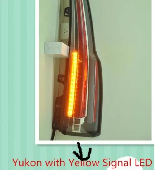 Yukon yellow turning Дачный задний светильник,~ ; Tahoe задний светильник,! светодиодный, Yukon, дачный задний светильник, Tahoe противотуманный светильник; Tahoe задний фонарь - Цвет: Yukon yellow turning