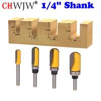 4 bit round nose router bit set plunge 14 shank woodworking cutter tenon cutter for woodworking tools