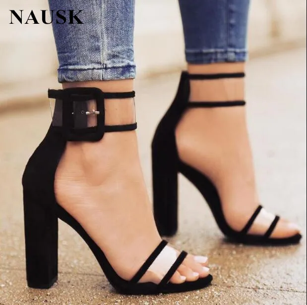 NAUSK shoes Women Summer Shoes T-stage Fashion Dancing High Heel Sandals Sexy Stiletto Party Wedding Shoes White Black