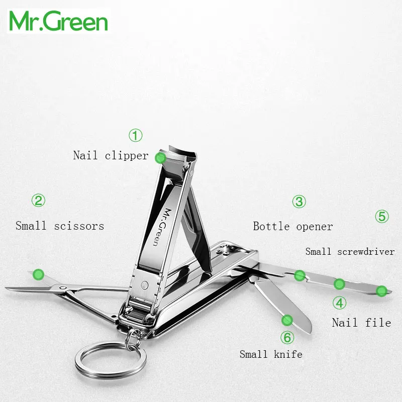 Многофункциональная машинка для стрижки ногтей MR.GREEN ремень из нержавеющей стали