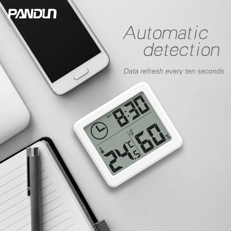 PANDUN ультра тонкий Простой ЖК цифровой термометр lcd гигрометр точный и прочный