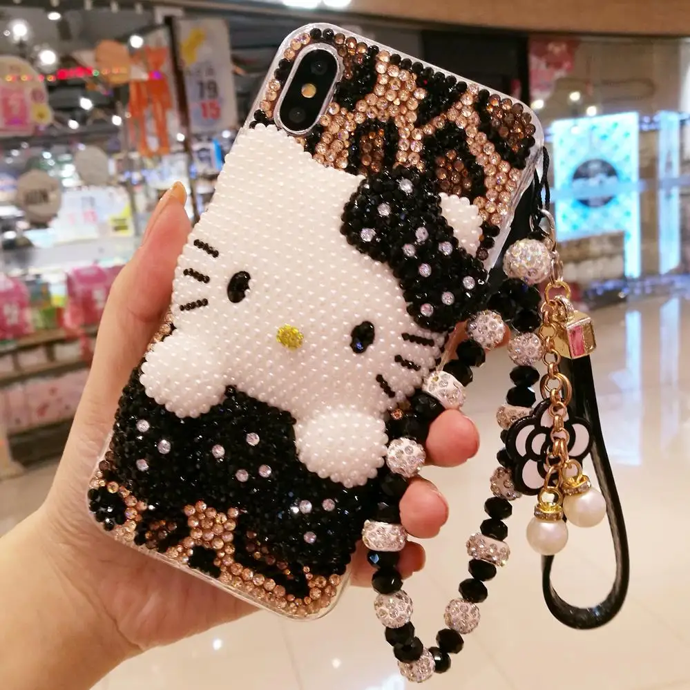 Для iphone XS Bling 3D Кристалл KT Кабошон DIY чехол для телефона XR Xs max X 6 7 8 plus Роскошный |