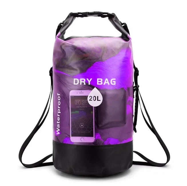 20L Purple Пляжный рюкзак водонепроницаемый ПВХ сухой мешок для плавания женская сумка-ведро переносная летняя сумка для путешествий Bolsa Deporte XA174D - Цвет: 20L Purple