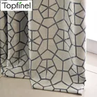 Topfinel новинки современные европейские плотные шторы для гостиной спальни Занавески для гостиной с узорами геометрическими Цвет Серый и бордовый