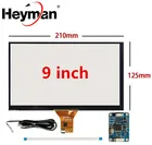 Планшет Raspberry Pi, 9 дюймов, 210 мм * 125 мм, емкостный дигитайзер, сенсорный экран, панель, стекло, USB-драйвер