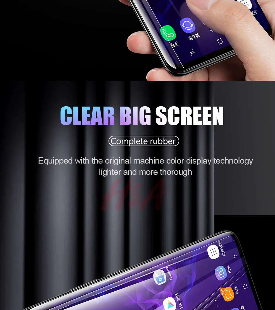 20D полностью изогнутое закаленное стекло для Samsung Galaxy S8 S9 Plus Note 8 9 Защита экрана для Samsung A8 A6 S7 защитная пленка