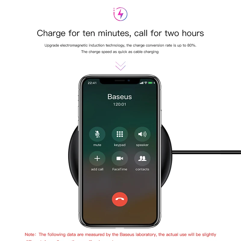 Baseus UFO Беспроводной Зарядное устройство для iPhone X 8 samsung Note8 S9 S8 мобильных телефонов