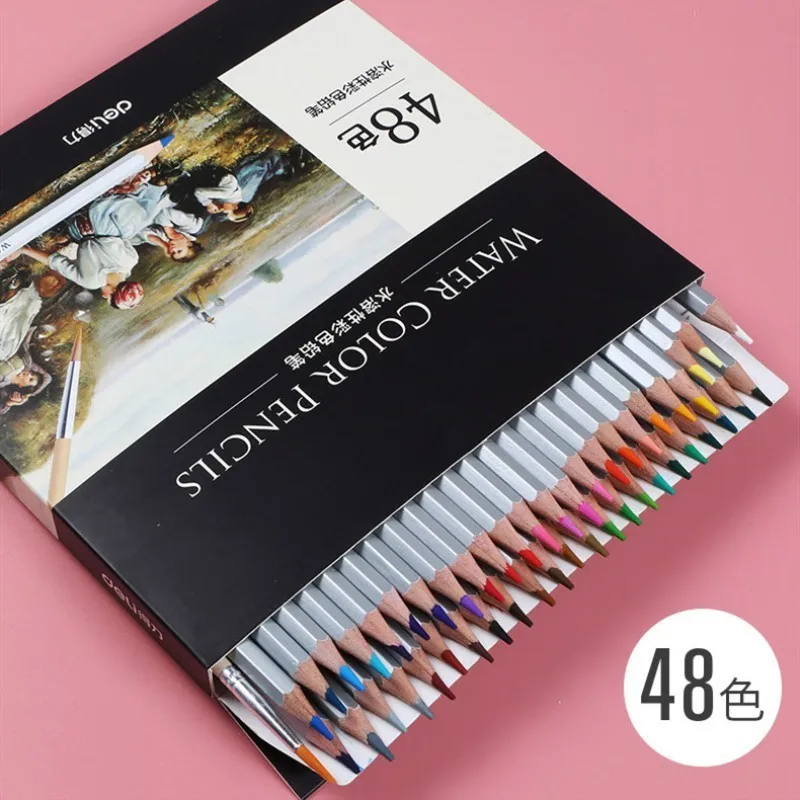 48 Colors Paper Box 12-72 цвета, профессиональный набор акварельных карандашей, художественные карандаши для рисования, карандаши для рисования, Подарочные школьные принадлежности 05401 - Цвет: 48 Colors Paper Box