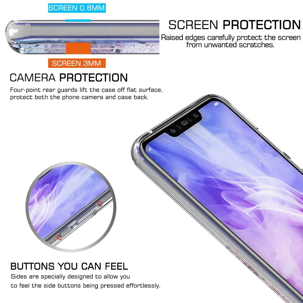 Чехол с блестками и жидкостью для Samsung Galaxy A30 A50 A70 силиконовый чехол динамическим