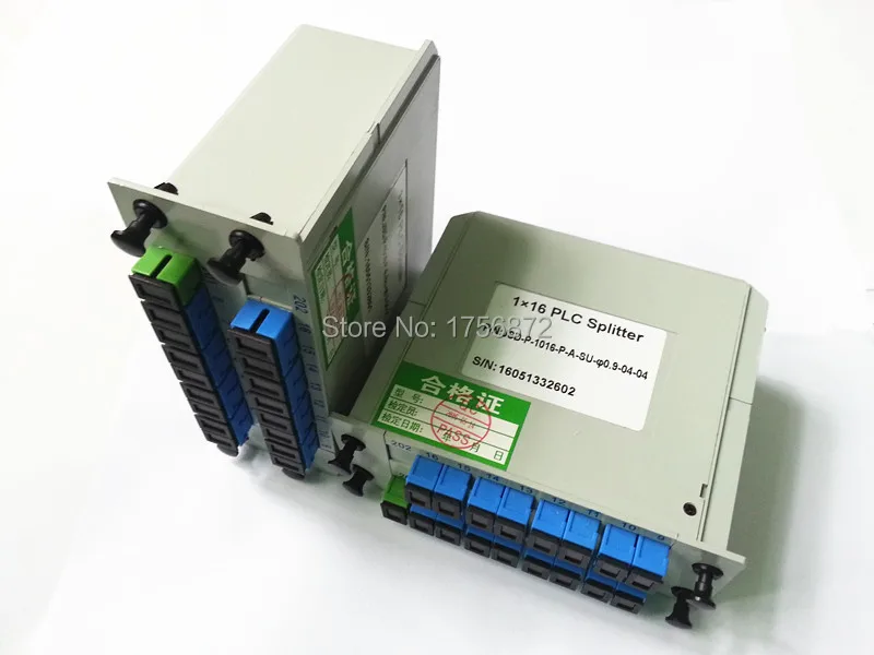 2 Pieces/lot 1x16 Box Cassette Card Inserting Type 1:16 16 Ports Fiber Optical PLC Splitter | Мобильные телефоны и