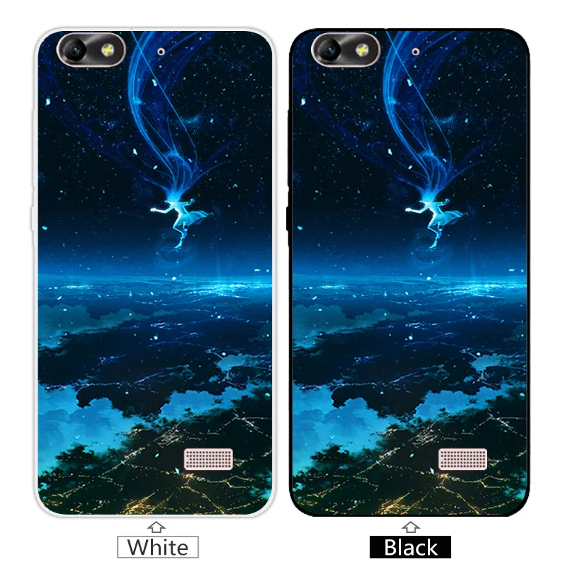 Для Huawei Honor 4C/G Play Mini Синий Мягкий силиконовый чехол для 4C Capa Full Skull Phone Fundas