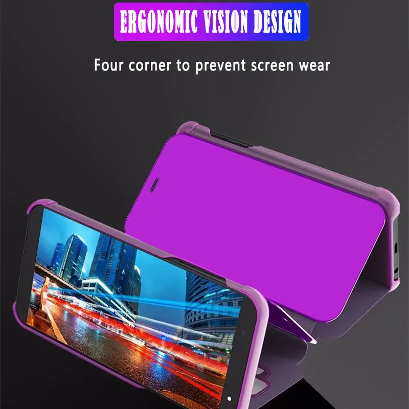 Зеркальный флип чехол для Samsung Galaxy S10 S9 S8 Lite J2 J3 J4 J5 J6 J7 Duo Pro Plus Prime 2017 2018 Core Smart Clear View