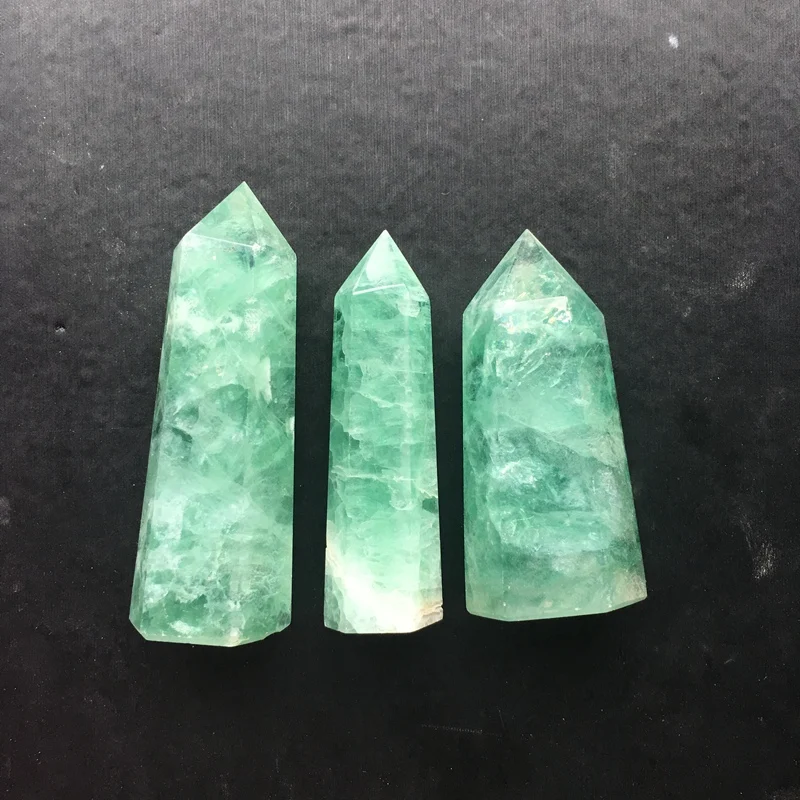Оптовая продажа ручная резьба Натуральная Зеленая флюоритовая Хрустальная