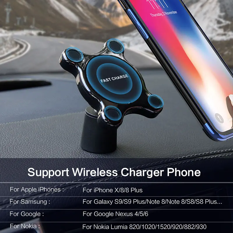 New Hot Magnetic Wireless Charger Holder 360 Degree Rotation 7.5W Charging for Mobile Phone NV99 | Мобильные телефоны и