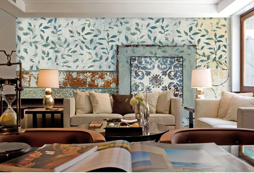 Latest high quality custom 3D mural modern abstract art painting leaves color box living room TV wall bedroom wallpaper. | Обустройство