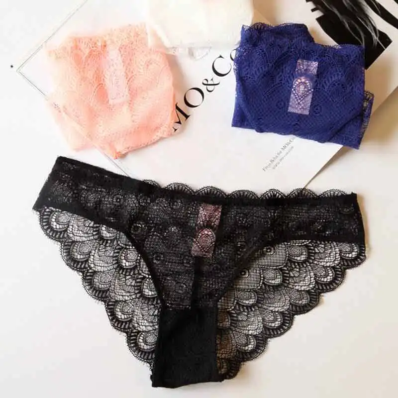SP &amp CITY сексуальные черные прозрачные трусики женские кружевные с оборками