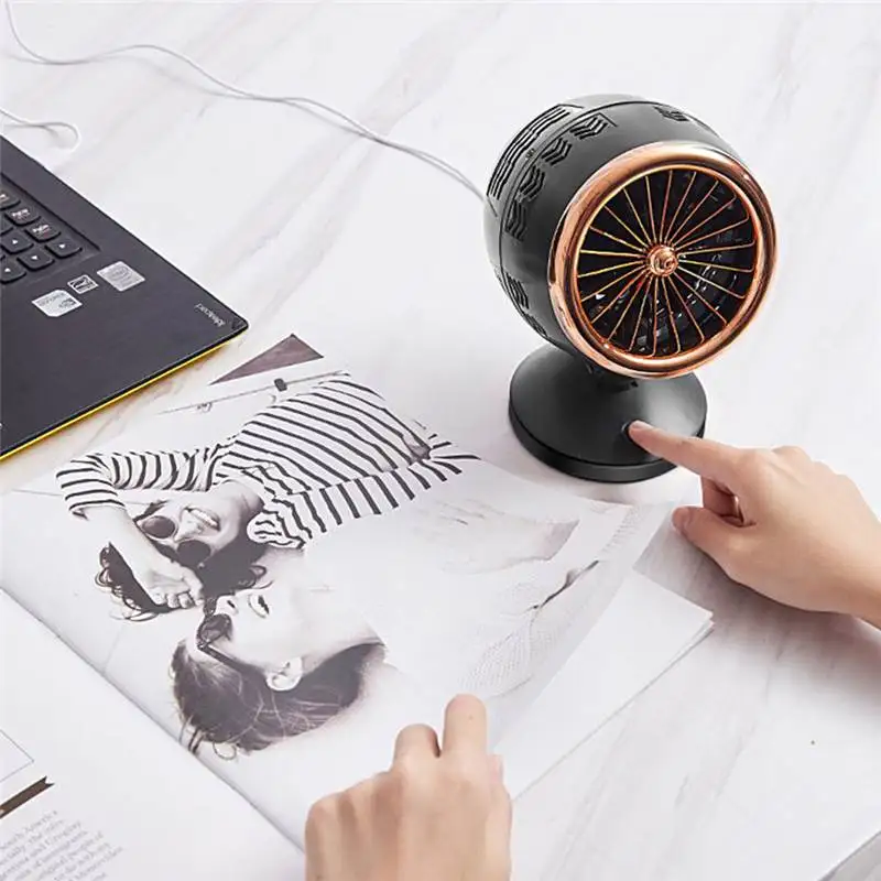 

New FCSY-380 USB Creative Hawkeye Turbo Fan Mini Fan Double-blade Fan Air Cooler Two Speed Control Summer Cooling Fan Presale