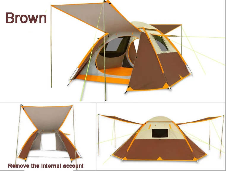 Topind рыболовный гамак кровать стул - Цвет: 3person Tent Brown