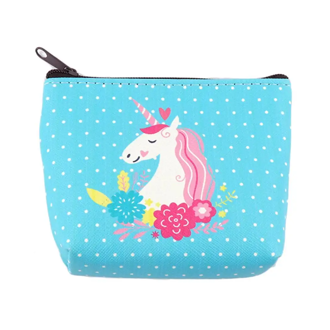 Квадратный животный узор кошелек из пвх мини кошельки милые животные Единорог cion