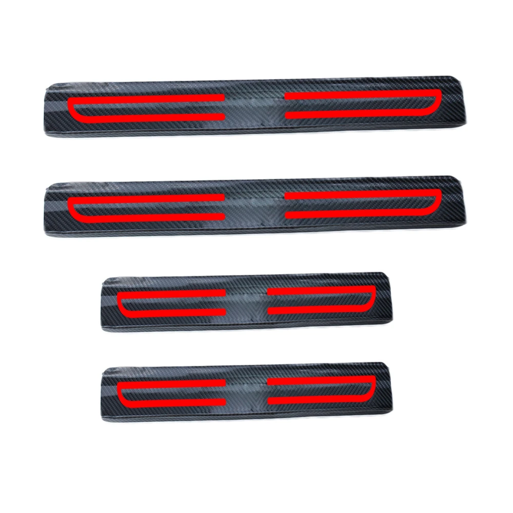 Carbon Fiber Reflective Car Door Sill Stickers For Honda JADE CIVIC SPIRIOR CRV CR-Z CITY FIT CRIDER CROSSTOUR Car-Styling 4Pcs |