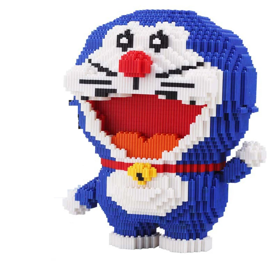 Крупные частицы строительные блоки Doraemon губка детская белка чоба строительные блоки игрушка