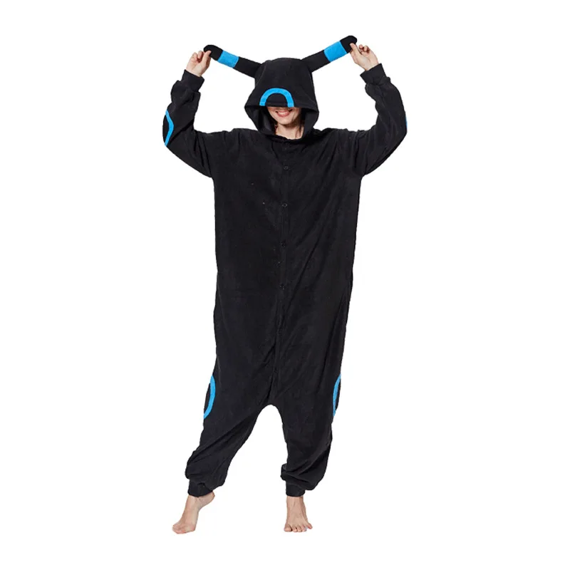 Новинка пижама Кигуруми для взрослых с синими кругами и Луной эльфом пижамы