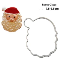 santa claus biscuit stamp cookie cutter tools toy bakery kitchen gadgets sale stainless steel baking mold fondant party decor