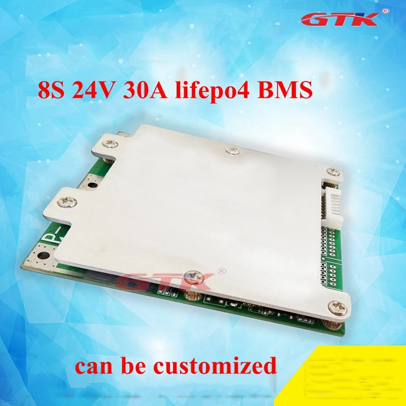 8S 24V 30A баланс отдельный порт lifepo4 BMS LiFe battery pack bms для фотовелосипеда литиевая